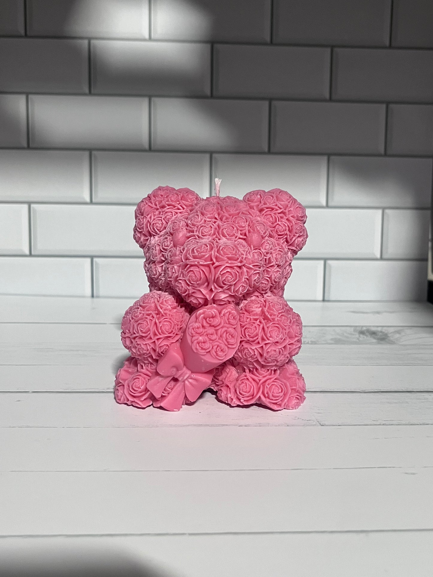 Blooming Love Bear Candle